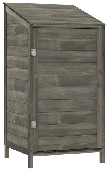 Zahradní kůlna antracitová 55x52x112 cm masivní jedlové dřevo 152180