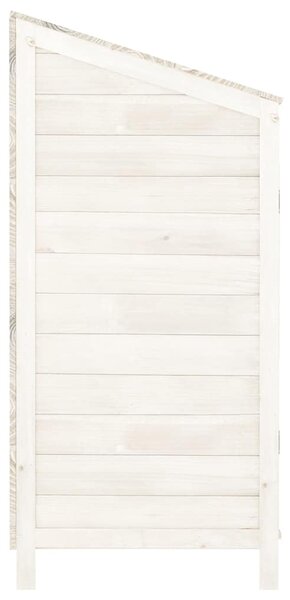 Zahradní kůlna bílá 102 x 52 x 112 cm masivní jedlové dřevo 152183