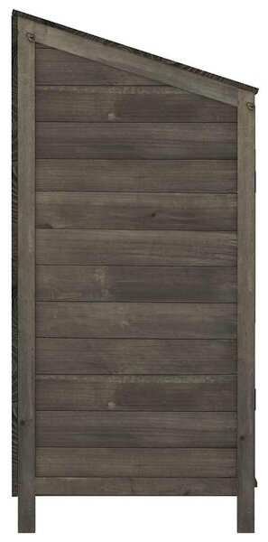 Zahradní kůlna antracitová 102x52x112 cm masivní jedlové dřevo 152184