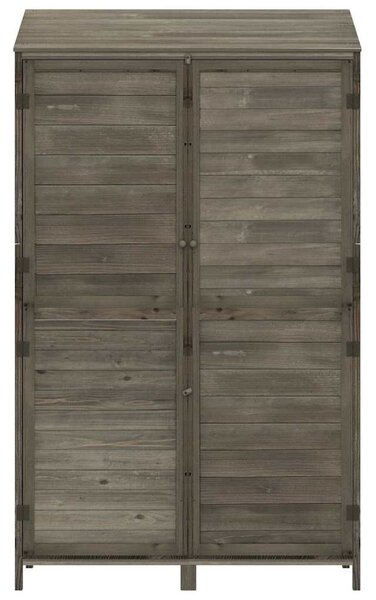 Zahradní kůlna antracitová 102x52x174,5cm masivní jedlové dřevo 152192