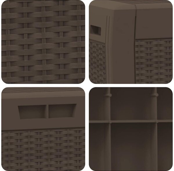 Zahradní úložný box hnědý 119 x 48 x 60 cm polypropylen 152196