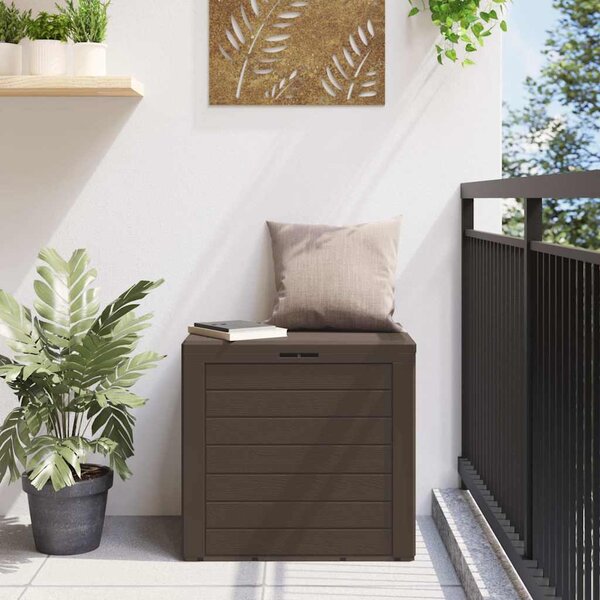 Zahradní úložný box hnědý 58,5 x 46 x 55 cm polypropylen 152194