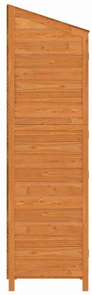 Zahradní kůlna hnědá 102 x 52 x 174,5 cm masivní jedlové dřevo 152193