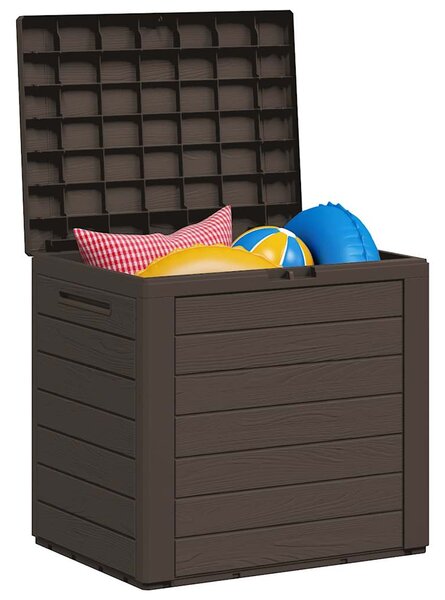 Zahradní úložný box hnědý 58,5 x 46 x 55 cm polypropylen 152194