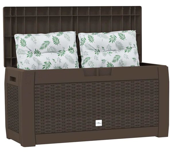 Zahradní úložný box hnědý 119 x 48 x 60 cm polypropylen 152196