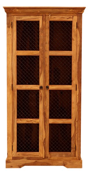 Rustikální vitrína z masivu palisandr 100x45x200