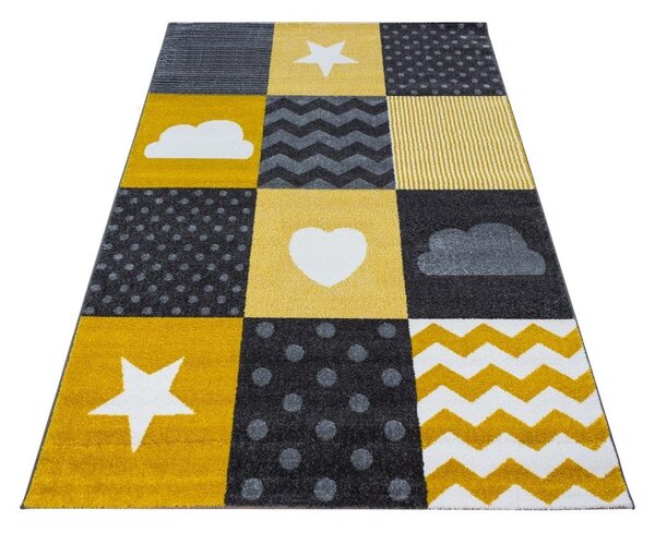 Dětský kusový koberec Kids 620 Yellow | žlutý Typ: 80x150 cm