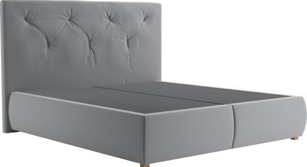 Boxspringová postel s matrací a topperem ELEN 180x200 cm šedá