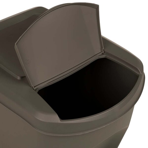 Stohovatelné koše na odpadky 3 ks šedé 75 l polypropylen 152198