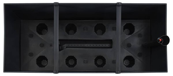 Vyvýšený záhon antracitový 60 x 25 x 46 cm PP ratan 152208