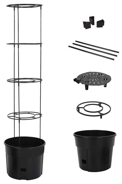 Truhlík na pěstování rajčat antracit Ø 39 x 150 cm polypropylen 152210