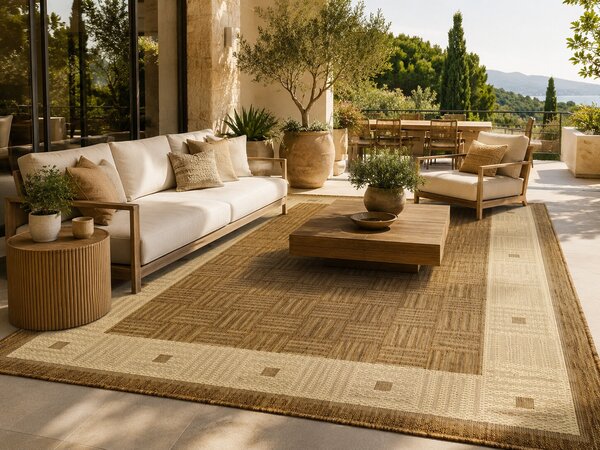 Oriental Weavers, Kusový koberec SISALO/DAWN 879/J84N (634N) – na ven i na doma, 66x120, béžová, chodba / předsíň