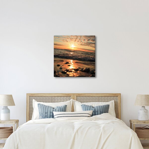 Obraz - Západ slunce do oceánu (30x30 cm)