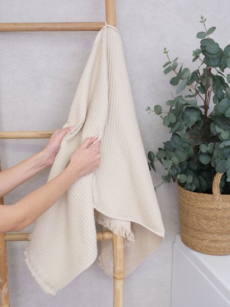 MK Lůžkoviny Vaflový ručník 50 × 100 cm ‒ Florencia přírodní