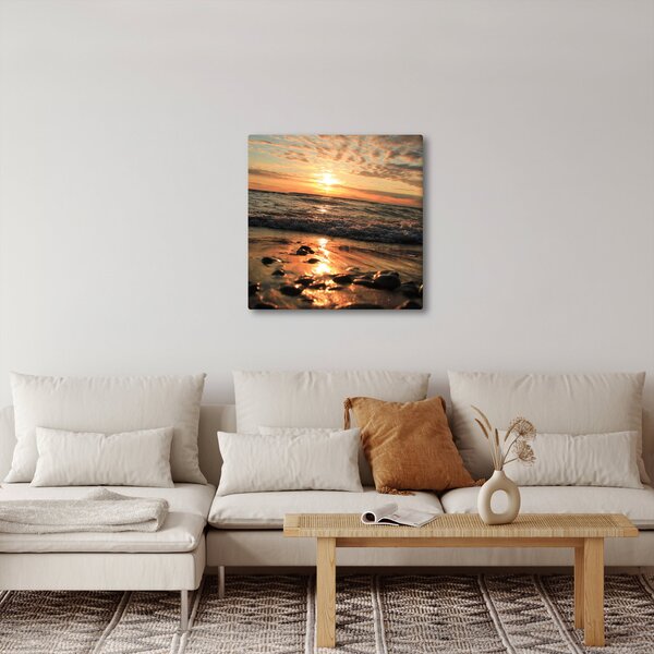 Obraz - Západ slunce do oceánu (30x30 cm)