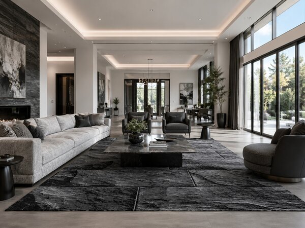 Ayyildiz, Kusový koberec Parma 9250 black, 80x150, šedá, chodba / předsíň