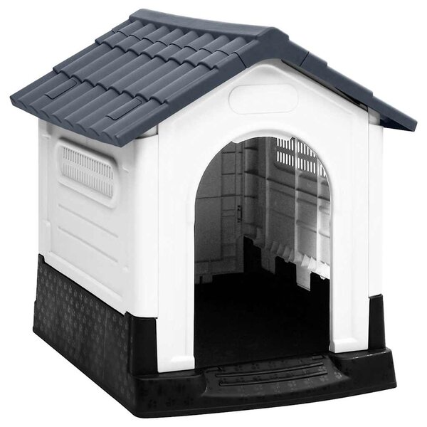Psí bouda šedá 57 x 68 x 66 cm polypropylen 152228