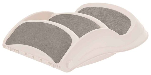 Skládací 3stupňové schůdky pro psy krémové 50x38x38 cm plast 152233