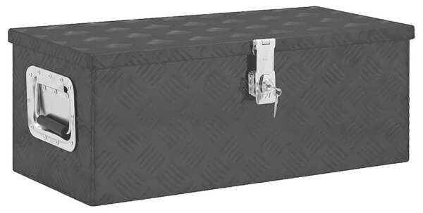 Úložný box černý 70 x 31 x 27 cm hliník 152251
