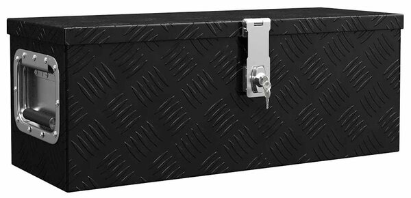 Úložný box černý 60 x 23,5 x 23 cm hliník 152249