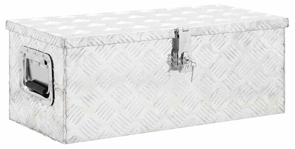 Úložný box stříbrný 70 x 31 x 27 cm hliník 152250