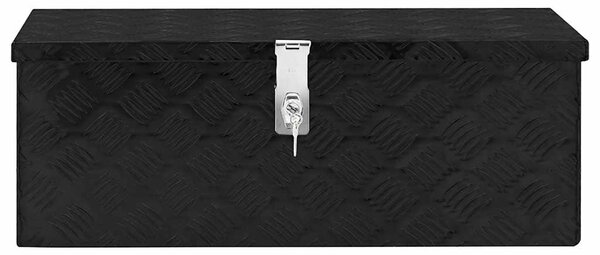 Úložný box černý 70 x 31 x 27 cm hliník 152251