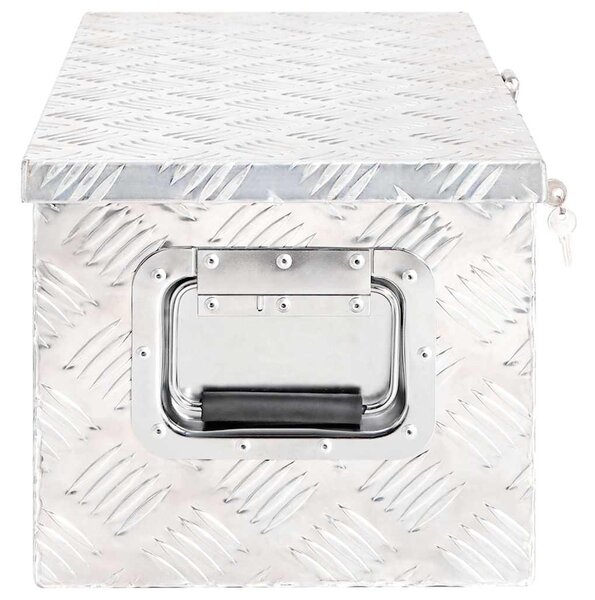 Úložný box stříbrný 70 x 31 x 27 cm hliník 152250