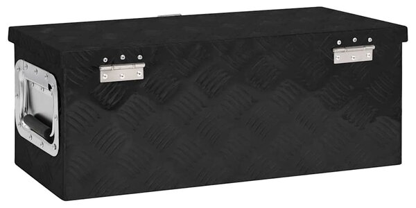 Úložný box černý 60 x 23,5 x 23 cm hliník 152249