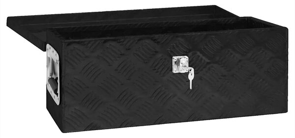 Úložný box černý 60 x 23,5 x 23 cm hliník 152249
