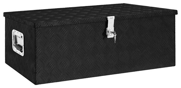 Úložný box černý 90 x 47 x 33,5 cm hliník 152255