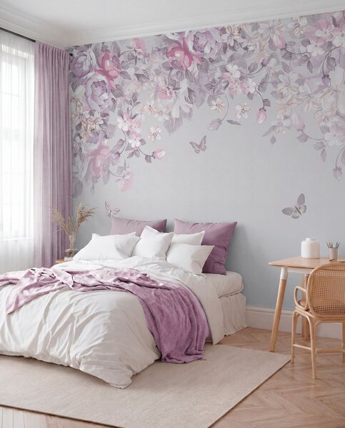 Fototapety Růžový zahradní oblouk, Fototapety zvířata, Fototapety motýli, u94295v2 : uwalls.cz