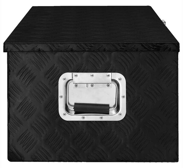 Úložný box černý 90 x 47 x 33,5 cm hliník 152255