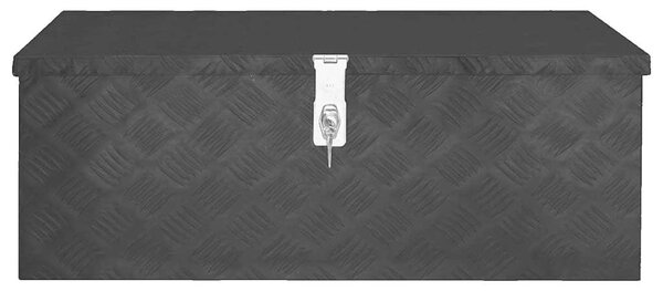 Úložný box černý 80 x 39 x 30 cm hliník 152253