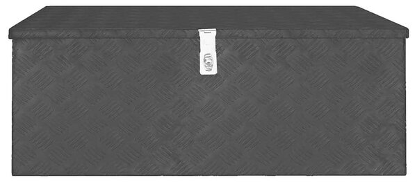 Úložný box černý 100 x 55 x 37 cm hliník 152257