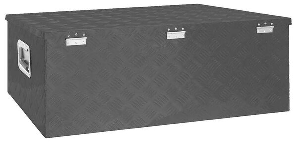 Úložný box černý 100 x 55 x 37 cm hliník 152257