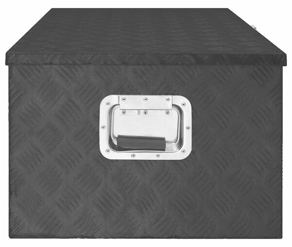 Úložný box černý 100 x 55 x 37 cm hliník 152257