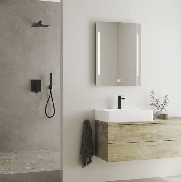 Kronenbach Quara 3.0 vanová baterie pod omítku černá KB100364C11