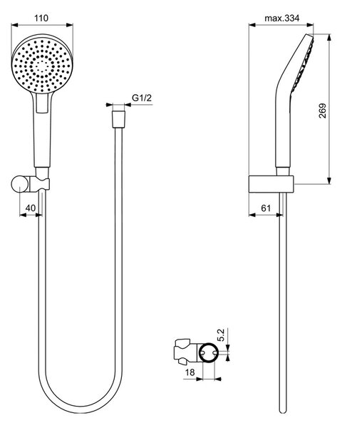 Ideal Standard Idealrain EVO - Sprchový set Circle, chrom B2404AA