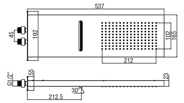 Grohe Eurocube SET 2 - Sprchový systém pod omítku, Eurocube, páková baterie- kompletní sada
