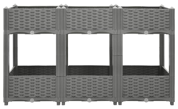 Vyvýšený záhon 120 x 40 x 71 cm polypropylen 153299