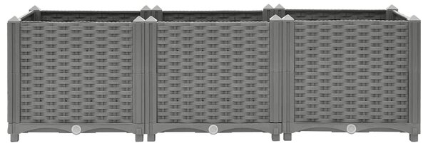 Vyvýšený záhon 120 x 40 x 38 cm polypropylen 153295