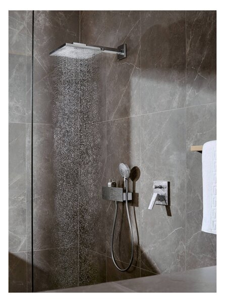 Hansgrohe FixFit - Přípojka hadice Porter 300 se sprchovým držákem a poličkou, bílá/chrom 26456400
