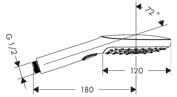 Hansgrohe Raindance Select E 120 ruční sprcha 3jet, kartáčovaný bronz 26520140