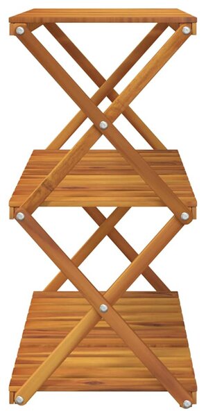 3patrový skládací regál 70 x 31 x 63 cm masivní akáciové dřevo 153328