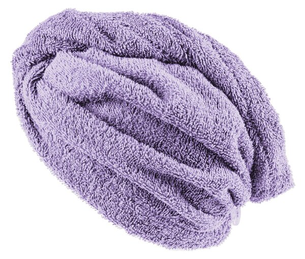 XPOSE® Froté turban na vlasy VERONA - levandulový 30x75 cm