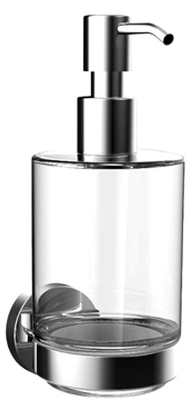 Emco Round - Nástěnný dávkovač mýdla, montáž pomocí lepení nebo vrtání, chrom 432100100