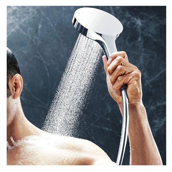 Hansgrohe Rainfinity sprchová sada 130 3jet s tyčí 90 cm a poličkou na mýdlo, chrom 27671000