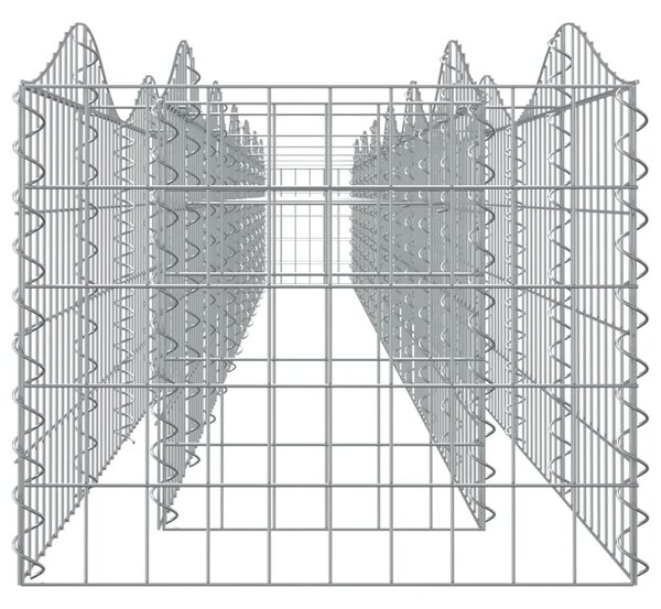 Klenutý gabion vyvýšený záhon 600x50x50 cm pozinkované železo 153544
