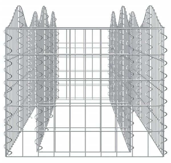 Klenutý gabion vyvýšený záhon 200x50x50 cm pozinkované železo 153542