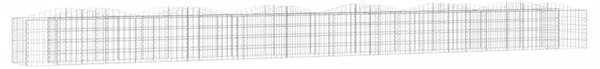 Klenutý gabion vyvýšený záhon 600x50x50 cm pozinkované železo 153544
